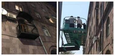 Կիևյան 1-ի հուշարձան շենքի բնակիչը մեկ գիշերվա մեջ պատշգամբ է «հարմարեցրել»