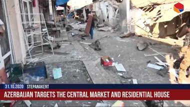 Ստեփանակերտում հրթիռակոծվել են կենտրոնական շուկան և մեկ բնակելի տուն