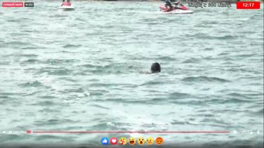 Հրազդանի քաղաքապետն ուղիղ եթերում փորձում է հատել Սևանա լիճը 