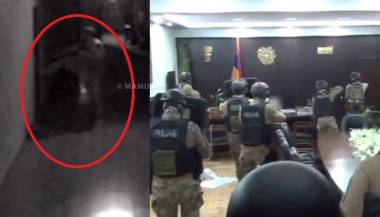 Ոստիկանության տեսանյութը՝ Մասիսի քաղաքապետարանում տեղի ունեցածի վերաբերյալ